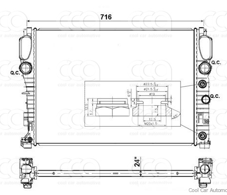 Radiateuren PW - Vrachtwagens Radiateur MB CLS-Series 12>
