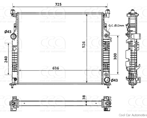 Radiateuren PW - Vrachtwagens Radiateur MB GL-Series 04>