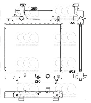 Radiateuren PW - Vrachtwagens Radiateur Nissan Pixo 03>