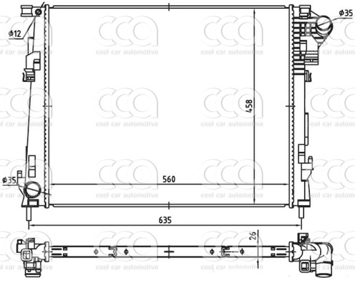 Radiateuren PW - Vrachtwagens Radiateur Nissan Primastar 12>
