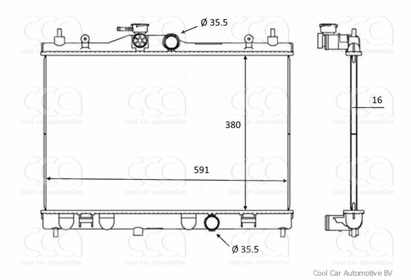 Radiateuren PW - Vrachtwagens Radiateur Nissan Cube 04>
