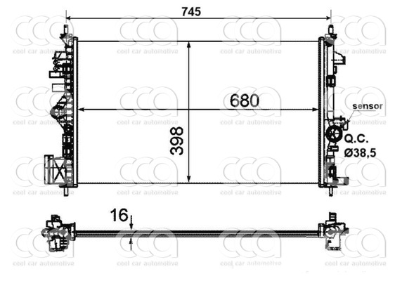 Radiateuren PW - Vrachtwagens Radiateur Opel Insignia 04>