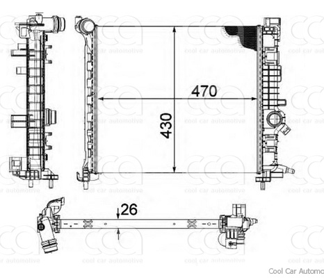 Radiateuren PW - Vrachtwagens Radiateur Opel Meriva 03>