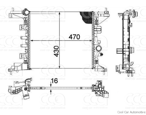 Radiateuren PW - Vrachtwagens Radiateur Opel Meriva 05>