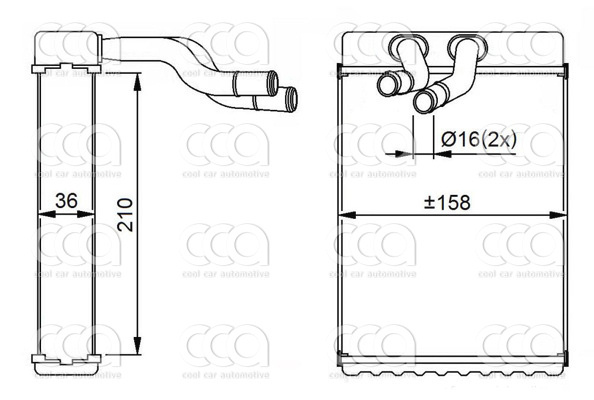 Kachelradiateur Kachelradiateur Hyundai H200 97-07