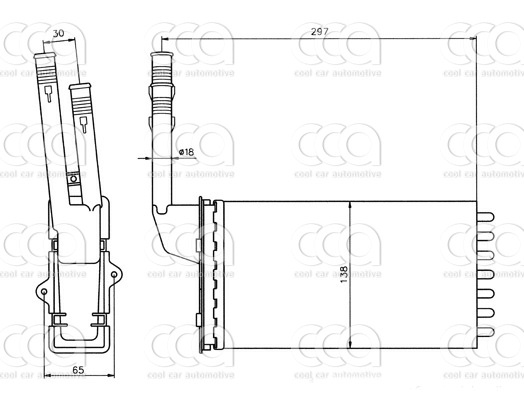 Kachelradiateur Kachelradiateur Peugeot 106