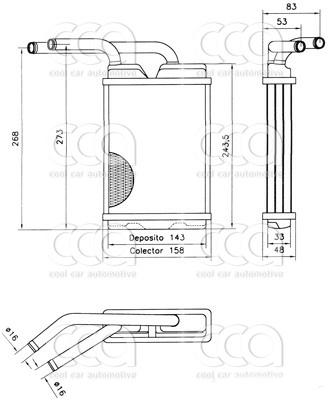 Kachelradiateur Kachelradiateur Renault Twingo