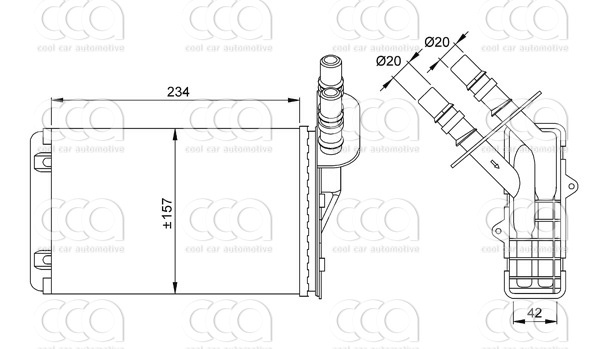 Kachelradiateur Kachelradiateur Renault Clio III